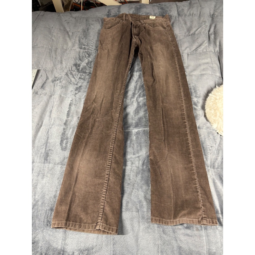 Levis 514 Slim Straight Brown Corduroy Pants Mens W32 L34 005144163